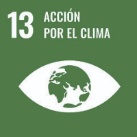 La imagen muestra el icono do Obxectivo de desarrollo sostenible 13 Acción por el clima