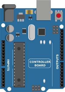La imagen muestra una placa controladora