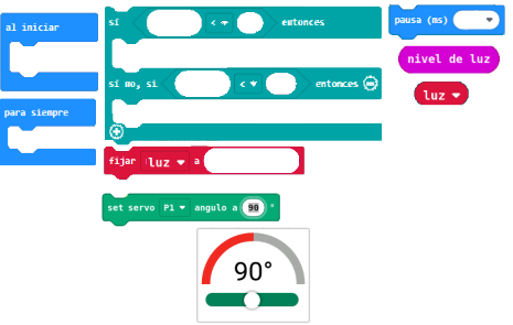 La imagen muestra algunos de los bloques que se pueden necesitar en el reto.