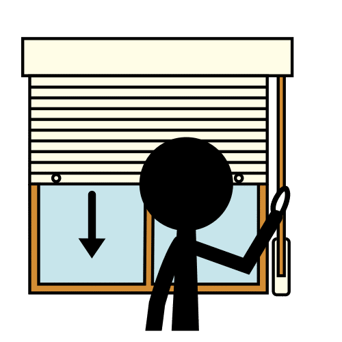 Pictograma bajar persiana