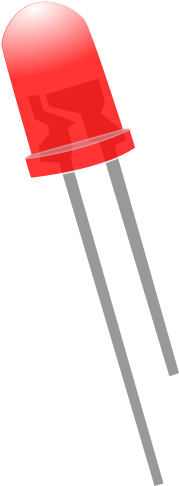 La imagen muestra el pictograma de un LED