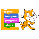 Imagen que muestra varios bloques de Scratch y el gato mascota de Scratch