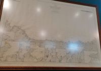 Cuadro con carta náutica del Museo do Mar de Burela