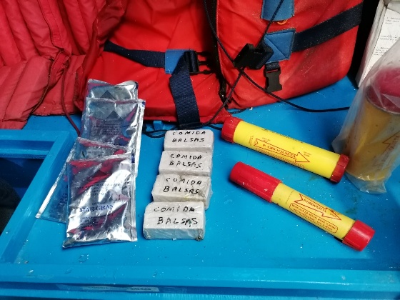 Paquetes de comida de uso en caso de naufragio