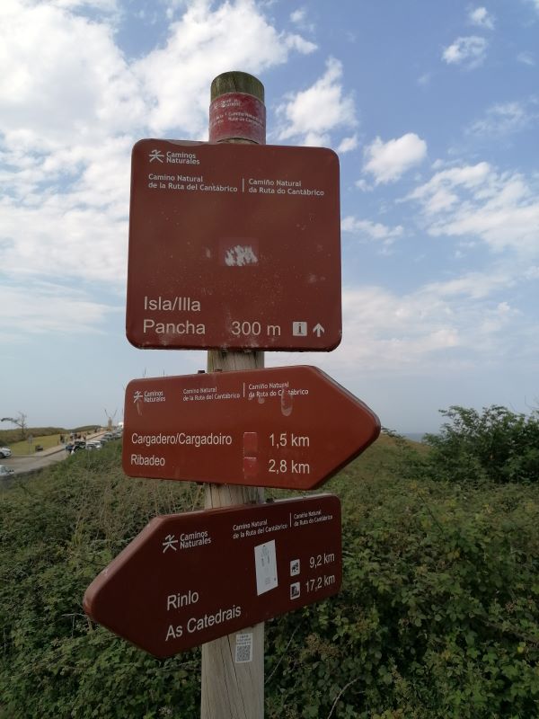 Señales del Camino Natural Ruta del Cantábrico