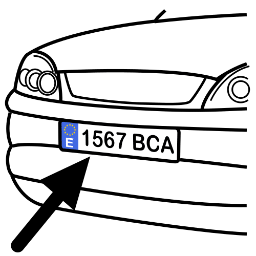 Matrícula de un coche