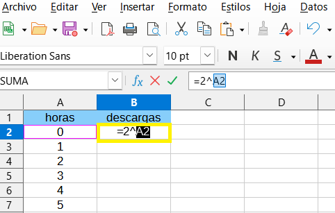 Datos en la hoja de cálculo -2