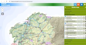 Captura de pantalla del visor de paisaje de la Xunta