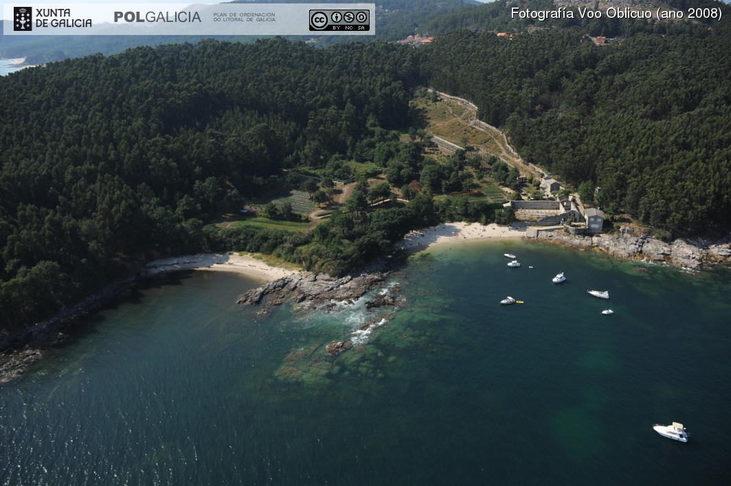 Praia de Temperáns. Fotografía voo oblícuo