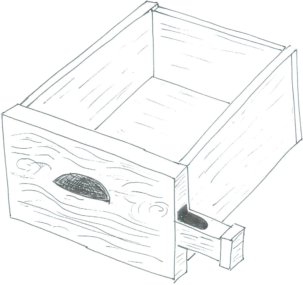 La imagen muestra un compartimento oculto en un cajon