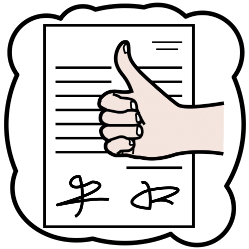 Pictograma que muestra un documento de patrimonio