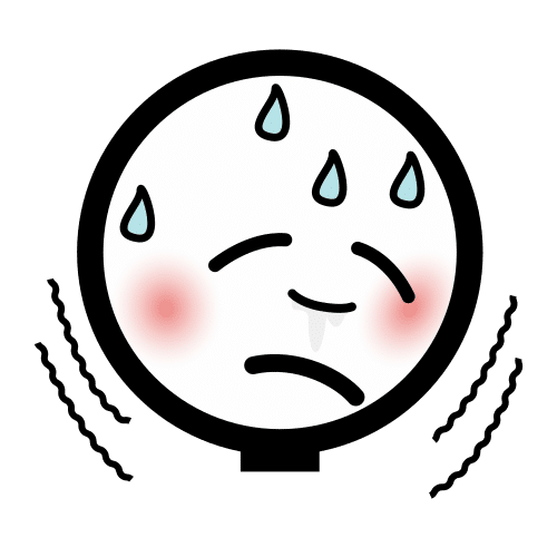 Pictograma que muestra alguien enfermo