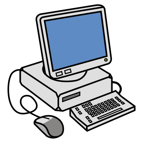 El pictograma muestra un ordenador