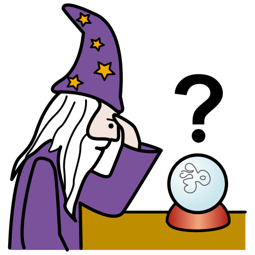 El pictograma muestra un adivino