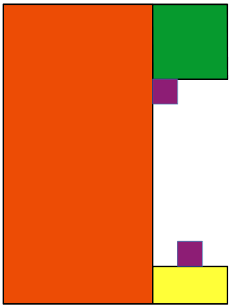 La imagen muestra cuadrados de colores(32x+2)