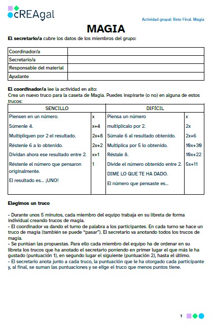 ficha magia la imagen muestra la portada de la ficha de magia