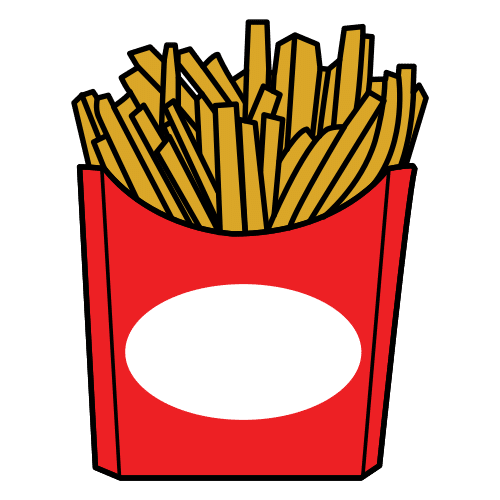 El pictograma muestra patatas fritas