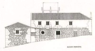 Alzado del frente del Pazo de Golmar Alzado del frente del Pazo de Golmar