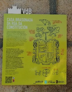 Panel con escudo de una Casa Blasonada en Viana do Bolo