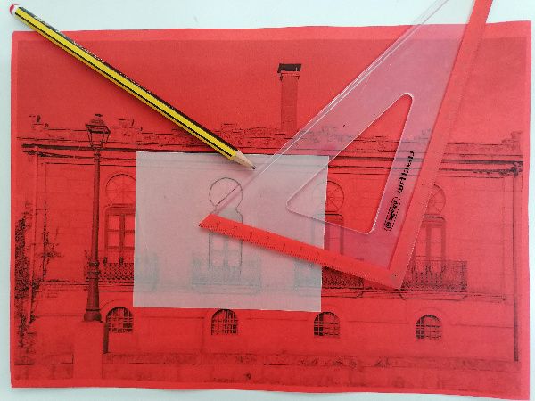 Papel vegetal sobre foto