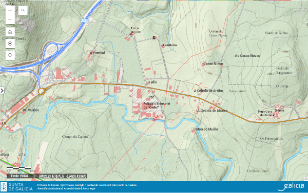 Mapa visor de la Xunta de Galicia