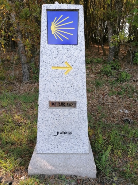 Mojón del camino de Santiago Mojón del camino de Santiago