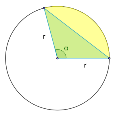 Sector circular con segemento circular.