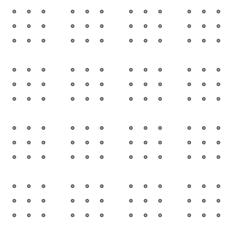 Trama puntos con la silueta del castillo