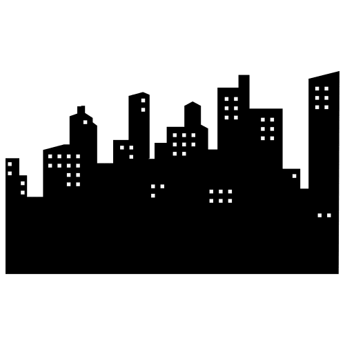 Dibujo de edificios de noche