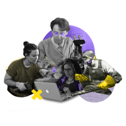 Collage mujeres trabajando