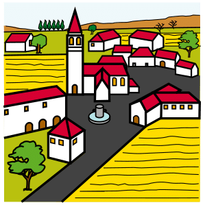 Imagen no relevante para la comprensión del texto. Ilustración de un pueblecito