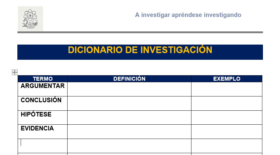 Dicionario de investigación