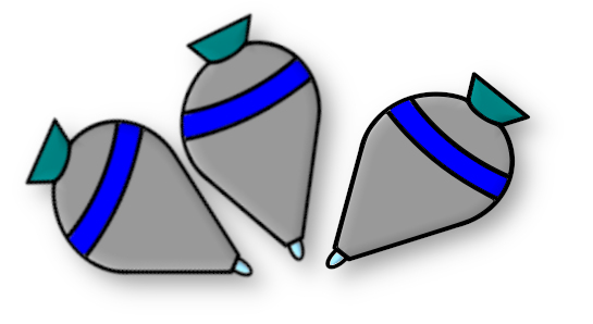 Ilustración de tres buxainas.