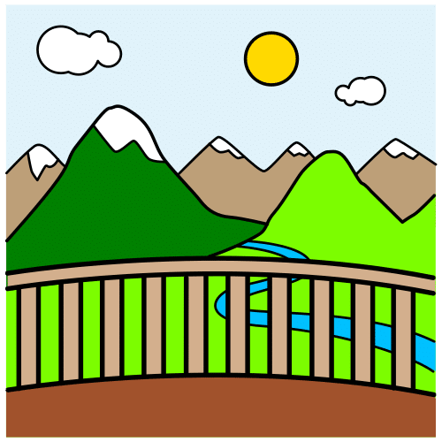 Ilustración dunhas vistas desde un miradoiro