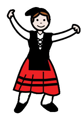 Ilustración dunha nena bailando