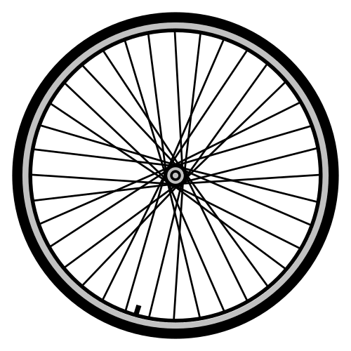 Pictograma dunha roda de bicicleta