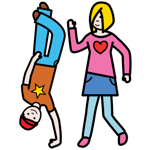 Pictograma que representa duas personas bailando