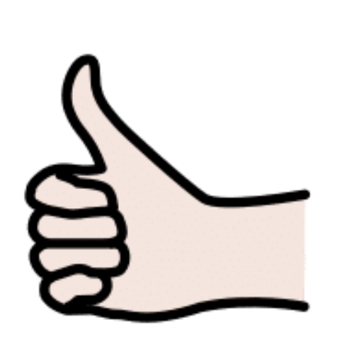 Pictograma que representa un pulgar hacia arriba
