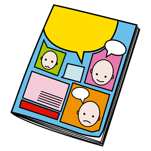 Pictograma que representa unha entrada dun blog