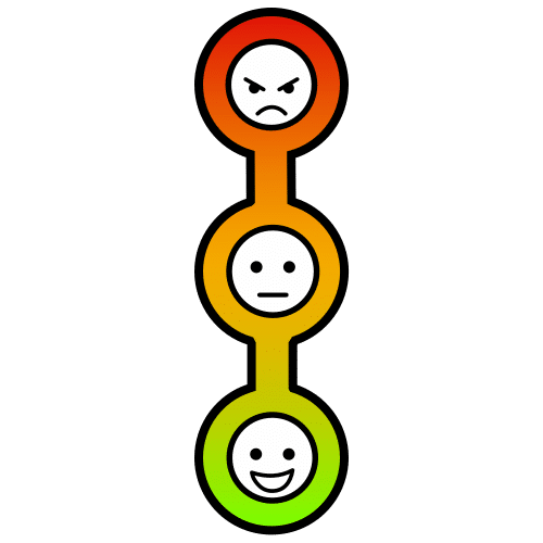 Semáforo das emocións Pictograma que representa un semáforo de emocións