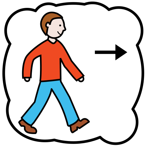 Pictograma que representa o acceso a un lugar