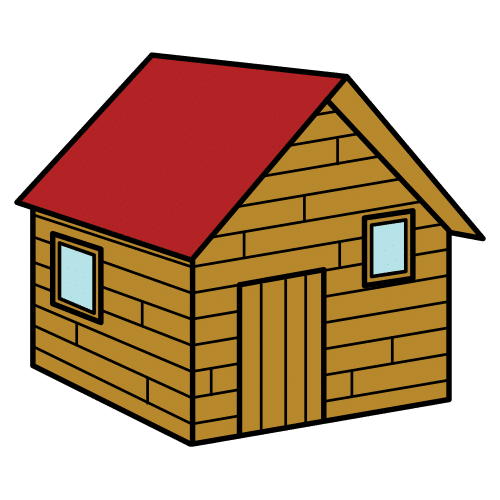 Debuxo dunha cabaña