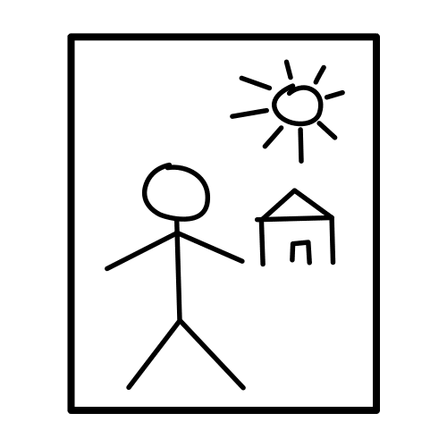 Pictograma que representa un debuxo.