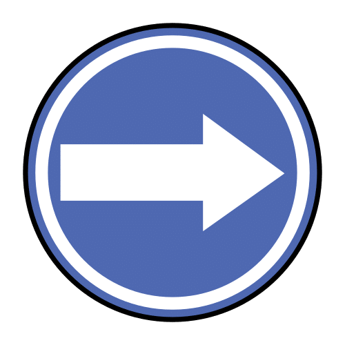 Sinal de dirección obrigatoria