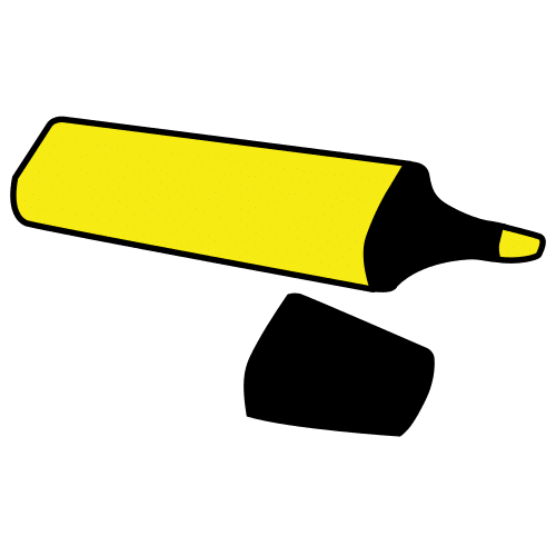 Debuxo dun marcador de subliñado