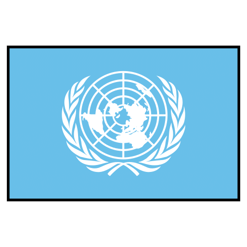 Pictograma que representa a bandeira da ONU