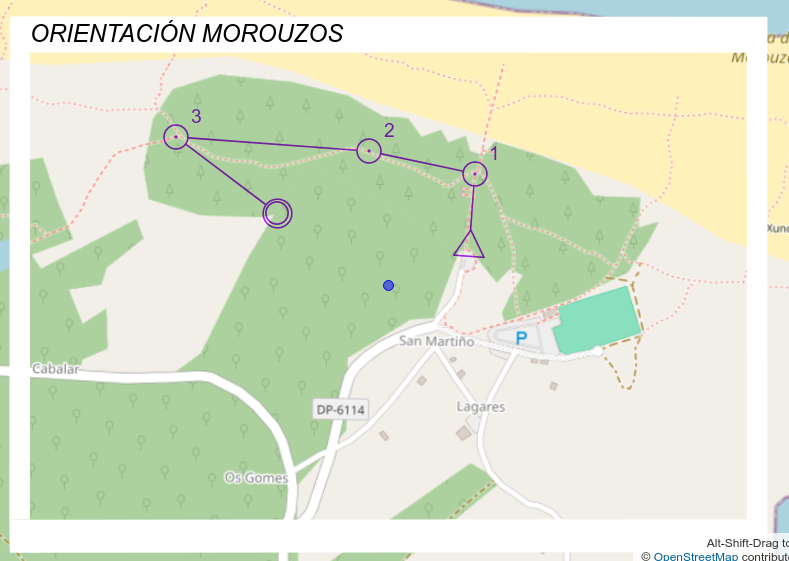 Trazado da ruta con OOMap Captura da plataforma OOMap