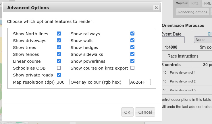 Captura da plataforma Open Orienteering Map