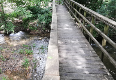 Ponte de madeira en mal estado