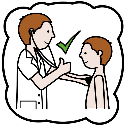 Pictograma que representa o concepto de saúde.